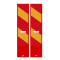 Traffic panel flat | film RA2/C | on both sides indicating right | red / yellow